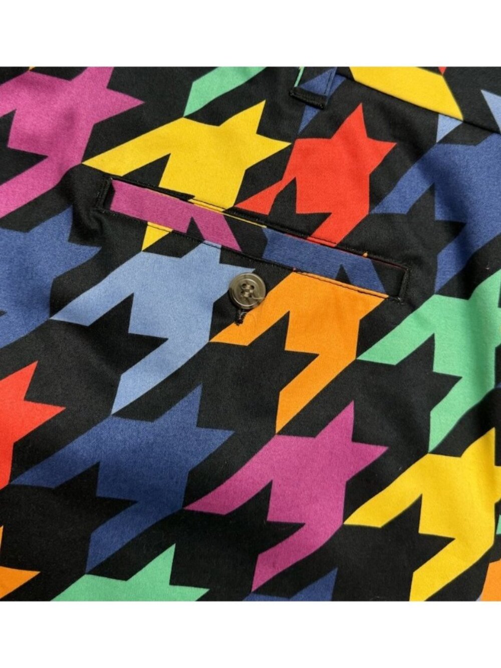 Loudmouth Razzle Dazzle Mens Golf Pants 36 X 29.5 Colorful Herringbone Print - Picture 6 of 14